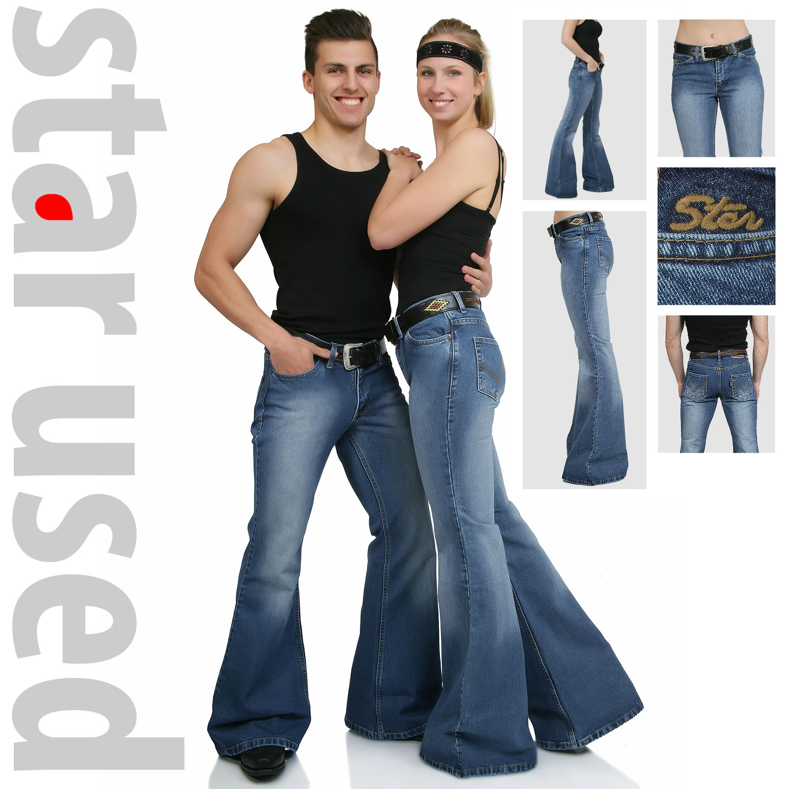 Comycom Jeansschlaghose Star used washed