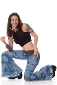 Damen Jeans Mega Schlaghose »STAR FRAZER BLEACHED«