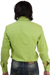 Herren 70er Langarm Hemd mit Dackelohrkragen hellgrün