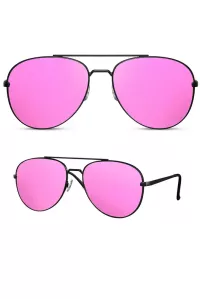 Damen Sonnenbrille Retro Stil »Lu-Ann« Pink