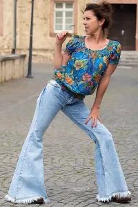 Damen Jeans Mega Schlaghose »STAR FRAZER«
