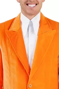 Herren 70er Sakko Samt orange