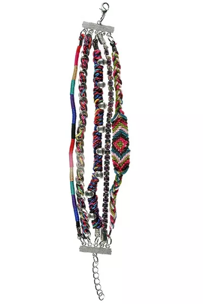 Hippie Boho bracelet colorful 5 rows