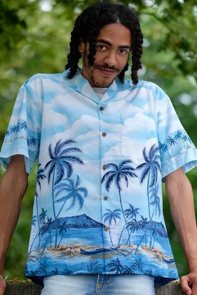 Men's Hawaiian shirt short sleeve 
