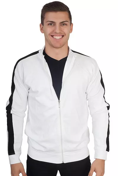 Men's training jacket white black
